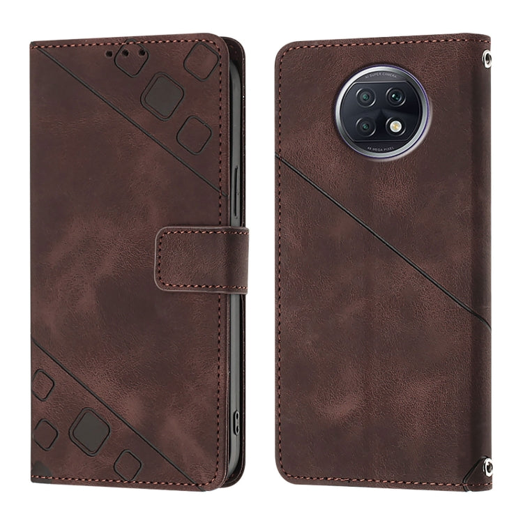 For Xiaomi Redmi Note 9T Global Skin Feel Embossed Leather Phone Case