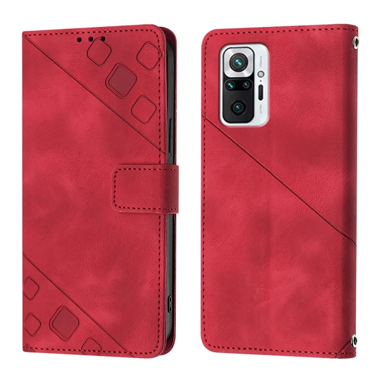 For Xiaomi Redmi Note 10 Pro 4G Skin Feel Embossed Leather Phone Case
