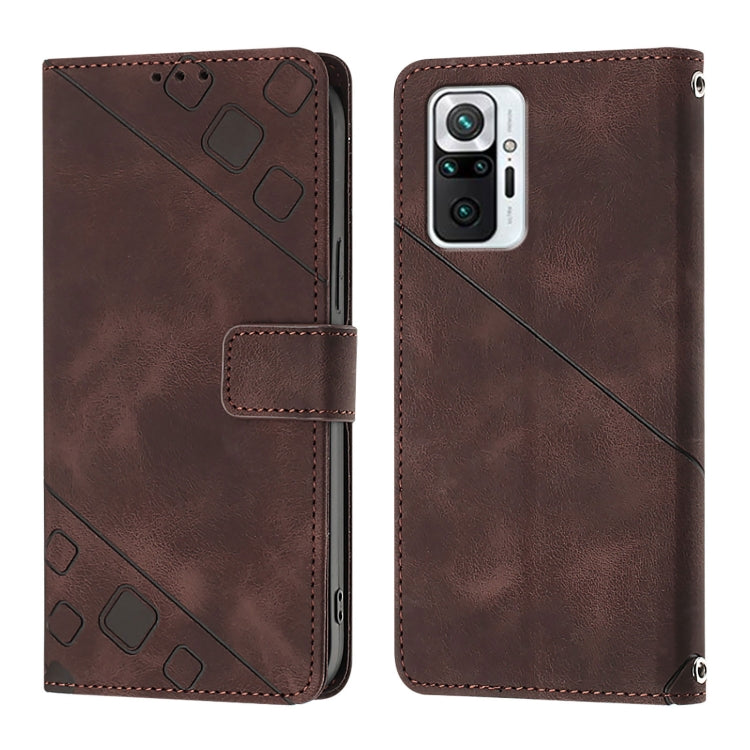 For Xiaomi Redmi Note 10 Pro 4G Skin Feel Embossed Leather Phone Case