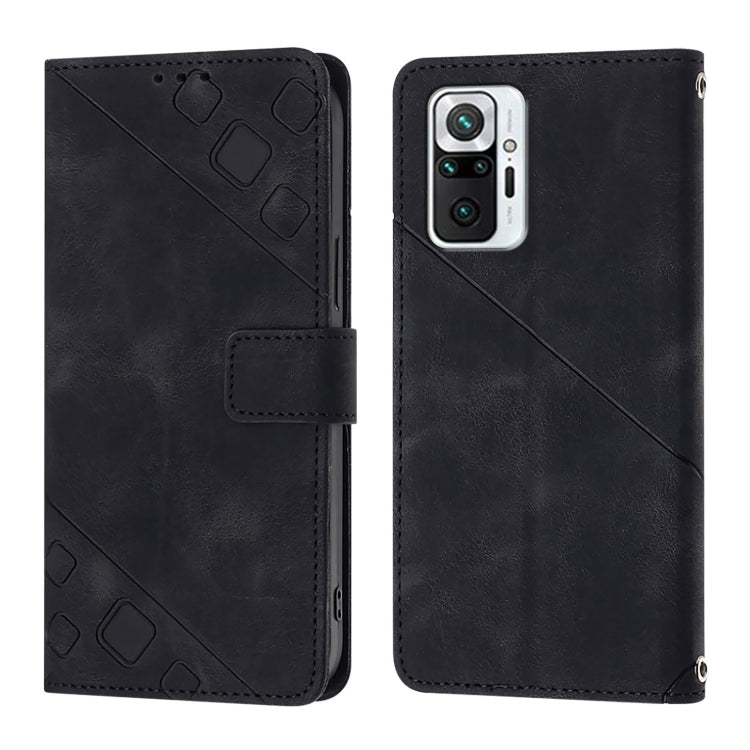 For Xiaomi Redmi Note 10 Pro 4G Skin Feel Embossed Leather Phone Case