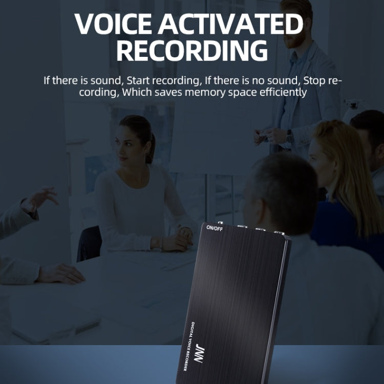 JNN M2 Ultra-thin HD Noise Reduction Intelligent Control Voice Voice Recorder, Capacity:32GB(Black)