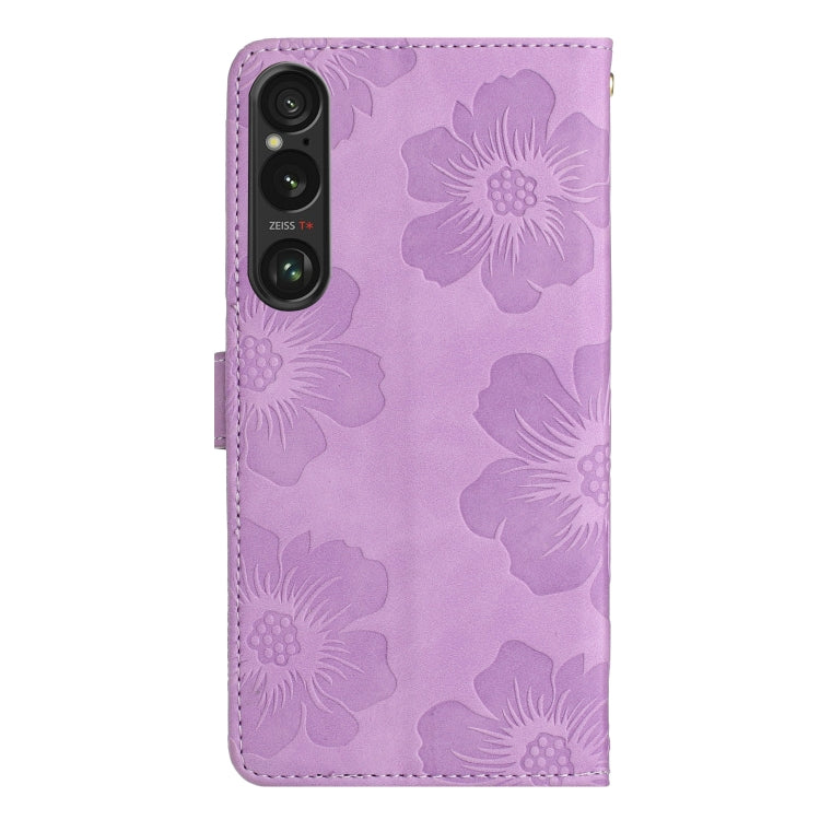 For Sony Xperia 1 VI Flower Embossing Pattern Leather Phone Case