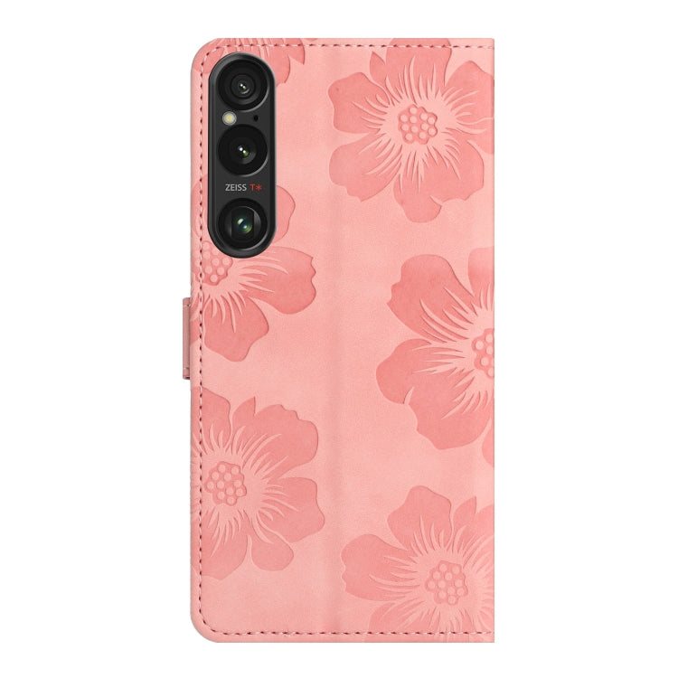 For Sony Xperia 1 VI Flower Embossing Pattern Leather Phone Case