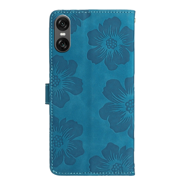 For Sony Xperia 10 VI Flower Embossing Pattern Leather Phone Case