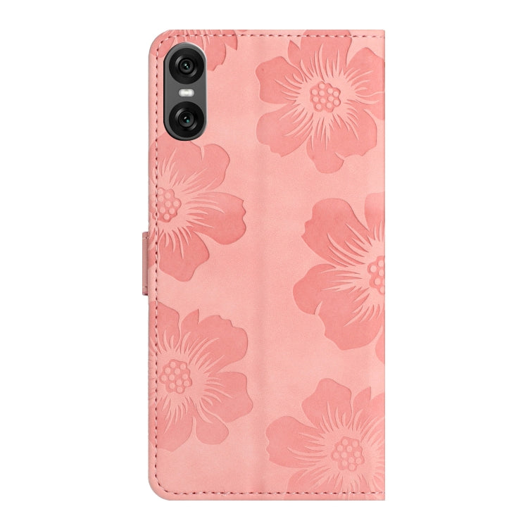 For Sony Xperia 10 VI Flower Embossing Pattern Leather Phone Case