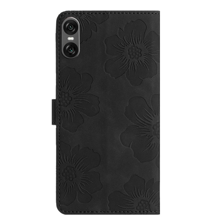For Sony Xperia 10 VI Flower Embossing Pattern Leather Phone Case