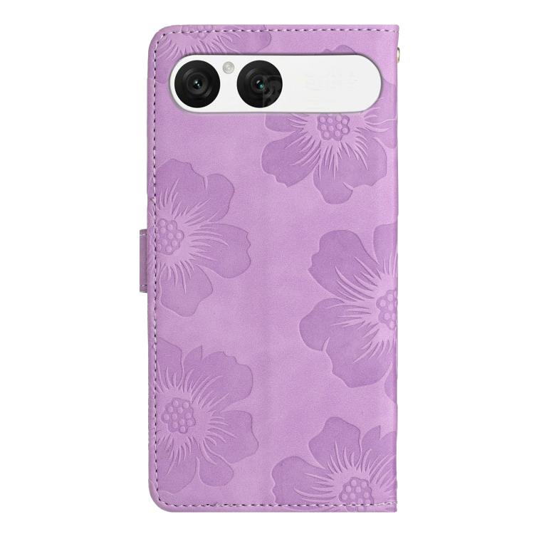 For Sony Xperia 10 VII Flower Embossing Pattern Leather Phone Case