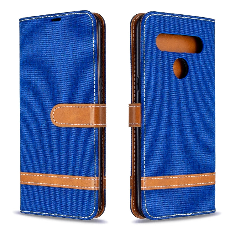 For LG K61 Denim Texture Horizontal Flip Leather Case with Holder & Card Slots & Wallet & Lanyard