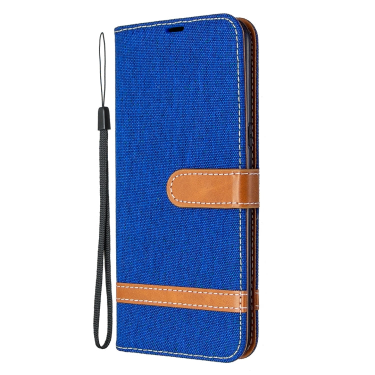 For LG K61 Denim Texture Horizontal Flip Leather Case with Holder & Card Slots & Wallet & Lanyard