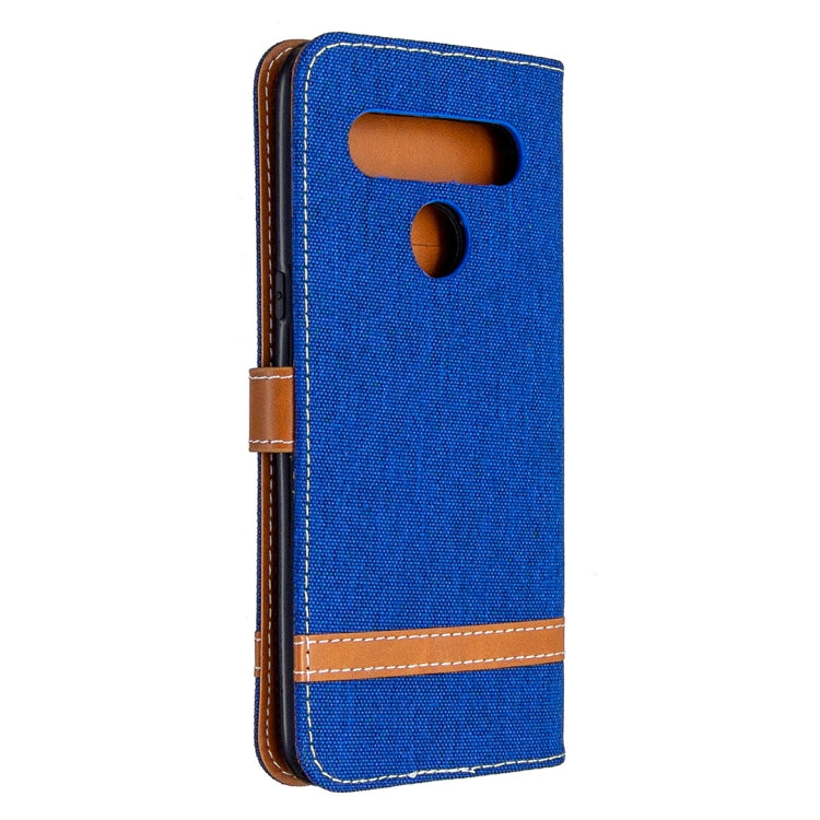 For LG K61 Denim Texture Horizontal Flip Leather Case with Holder & Card Slots & Wallet & Lanyard