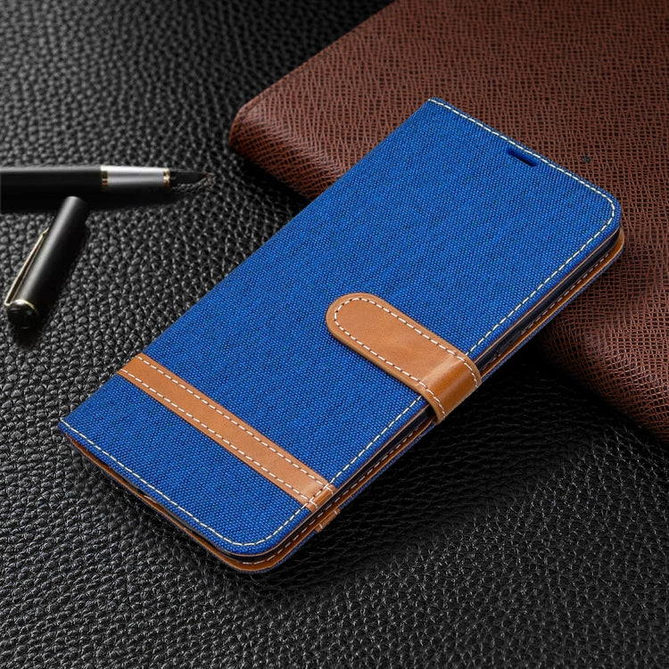 For LG K61 Denim Texture Horizontal Flip Leather Case with Holder & Card Slots & Wallet & Lanyard