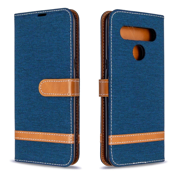 For LG K61 Denim Texture Horizontal Flip Leather Case with Holder & Card Slots & Wallet & Lanyard