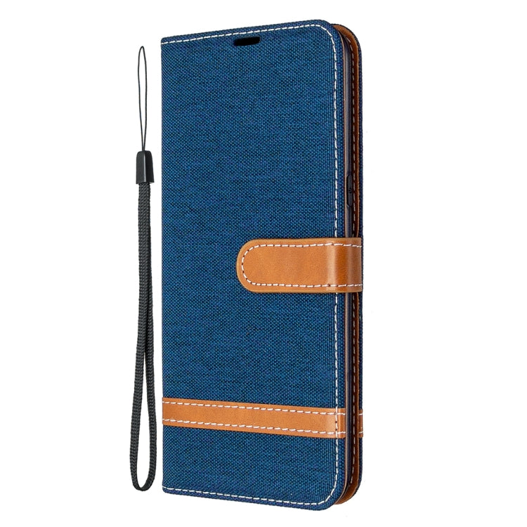 For LG K61 Denim Texture Horizontal Flip Leather Case with Holder & Card Slots & Wallet & Lanyard