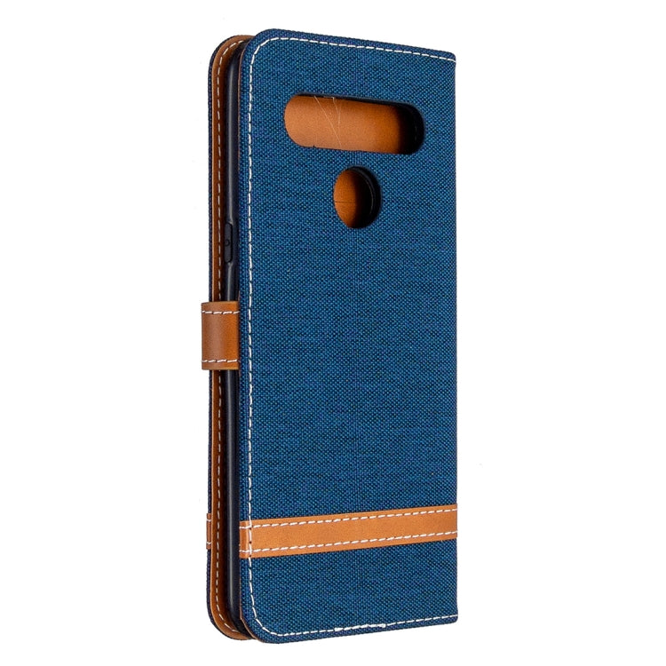 For LG K61 Denim Texture Horizontal Flip Leather Case with Holder & Card Slots & Wallet & Lanyard