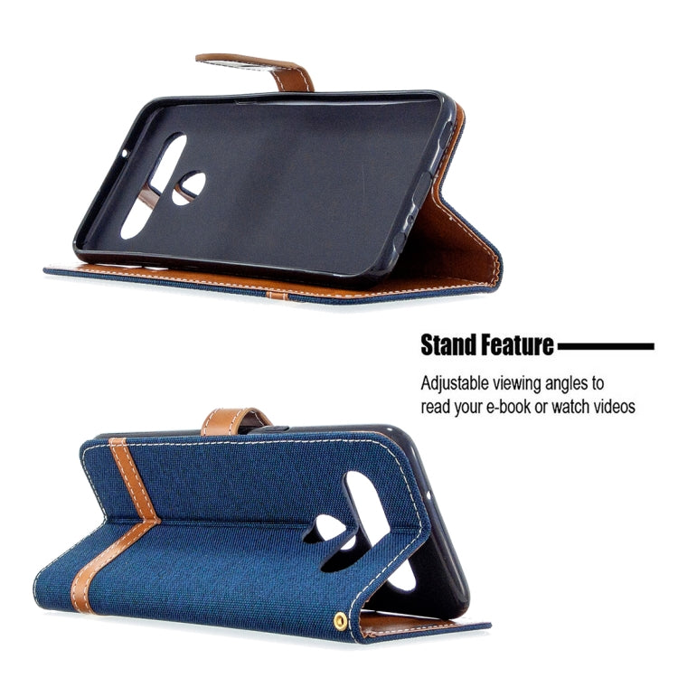 For LG K61 Denim Texture Horizontal Flip Leather Case with Holder & Card Slots & Wallet & Lanyard