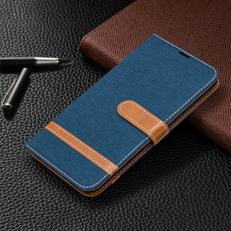 For LG K61 Denim Texture Horizontal Flip Leather Case with Holder & Card Slots & Wallet & Lanyard