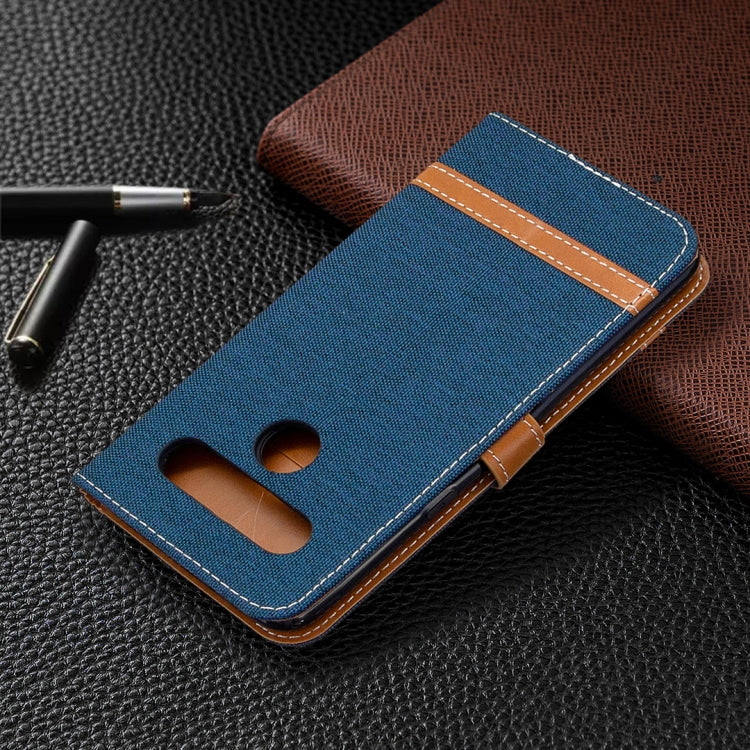 For LG K61 Denim Texture Horizontal Flip Leather Case with Holder & Card Slots & Wallet & Lanyard