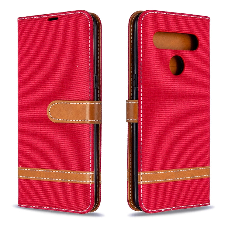 For LG K61 Denim Texture Horizontal Flip Leather Case with Holder & Card Slots & Wallet & Lanyard