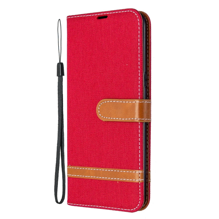 For LG K61 Denim Texture Horizontal Flip Leather Case with Holder & Card Slots & Wallet & Lanyard