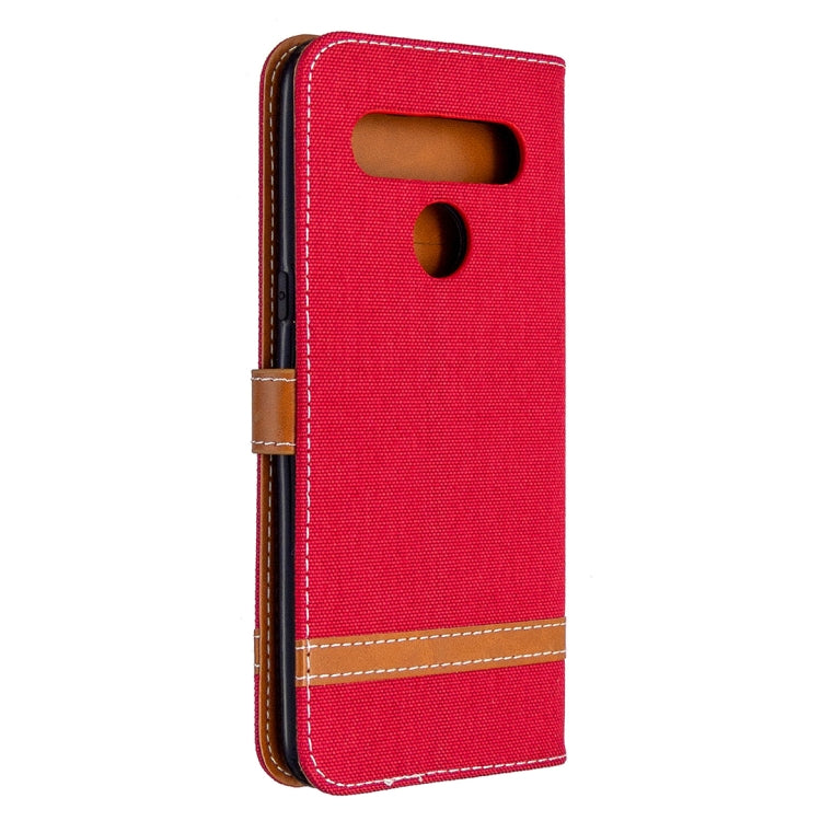 For LG K61 Denim Texture Horizontal Flip Leather Case with Holder & Card Slots & Wallet & Lanyard