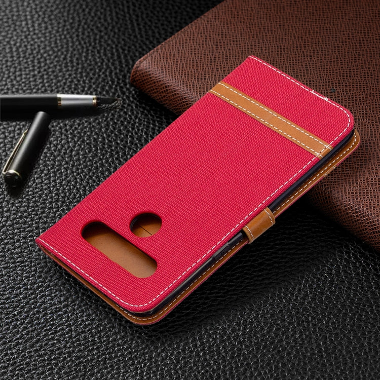 For LG K61 Denim Texture Horizontal Flip Leather Case with Holder & Card Slots & Wallet & Lanyard
