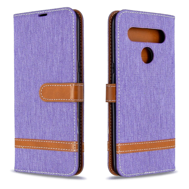 For LG K61 Denim Texture Horizontal Flip Leather Case with Holder & Card Slots & Wallet & Lanyard