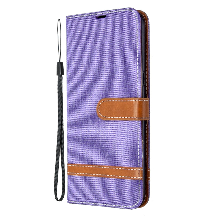 For LG K61 Denim Texture Horizontal Flip Leather Case with Holder & Card Slots & Wallet & Lanyard