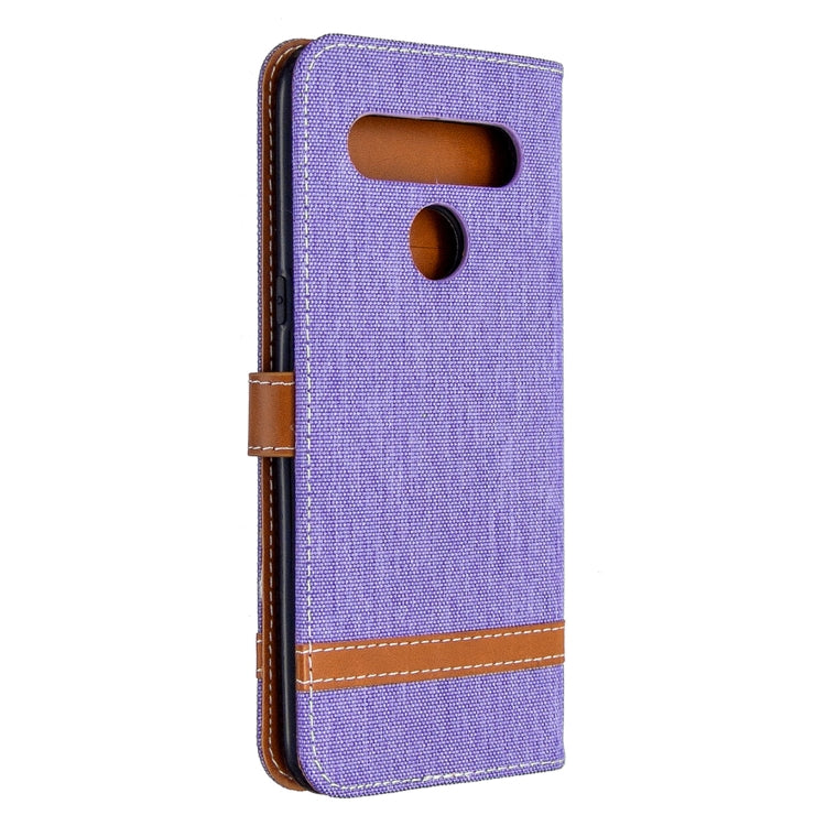 For LG K61 Denim Texture Horizontal Flip Leather Case with Holder & Card Slots & Wallet & Lanyard