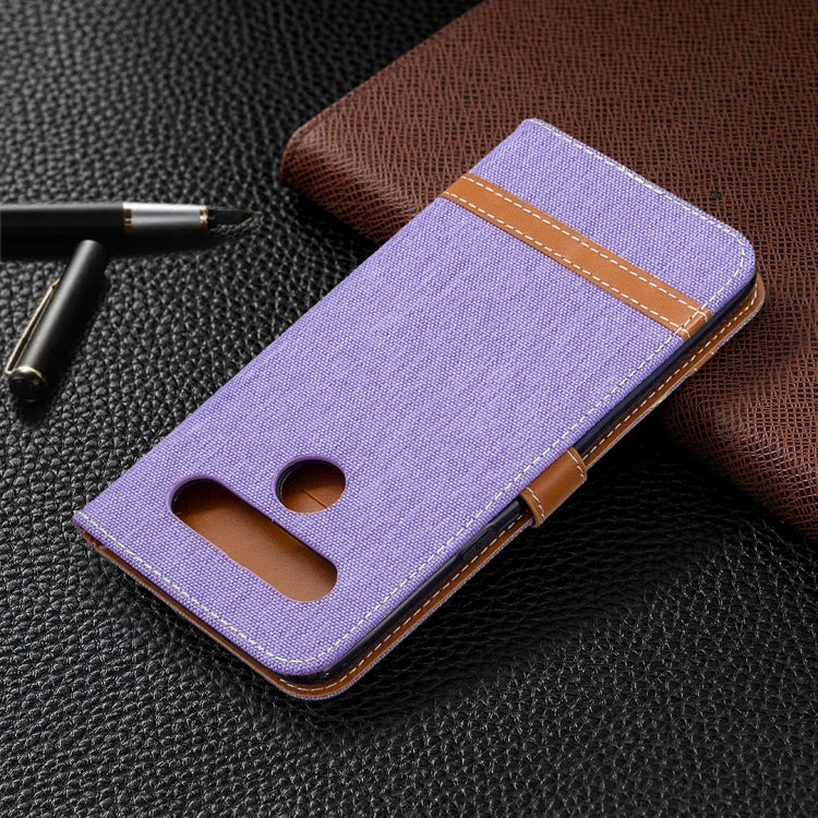 For LG K61 Denim Texture Horizontal Flip Leather Case with Holder & Card Slots & Wallet & Lanyard