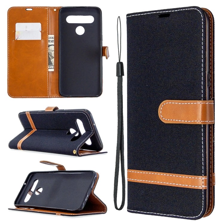 For LG K61 Denim Texture Horizontal Flip Leather Case with Holder & Card Slots & Wallet & Lanyard