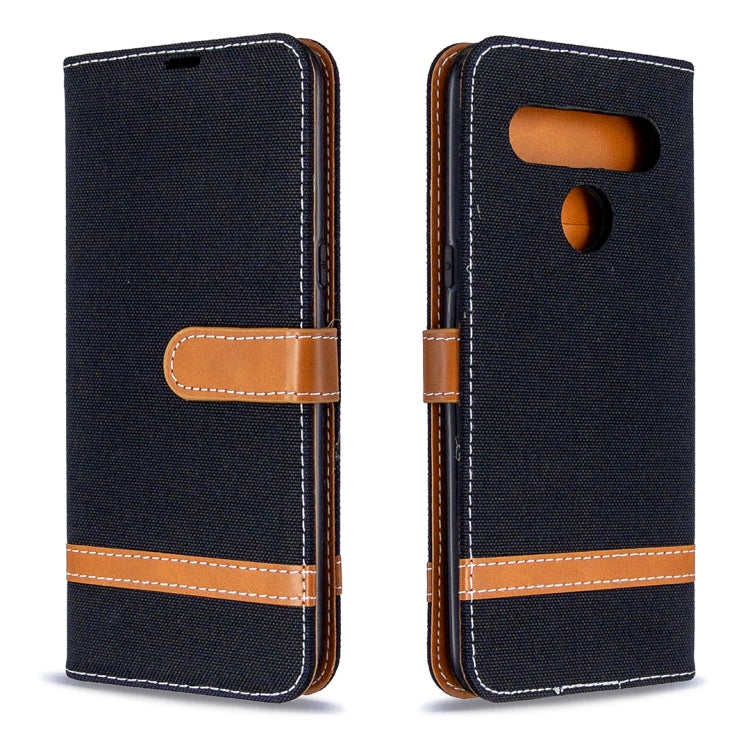 For LG K61 Denim Texture Horizontal Flip Leather Case with Holder & Card Slots & Wallet & Lanyard