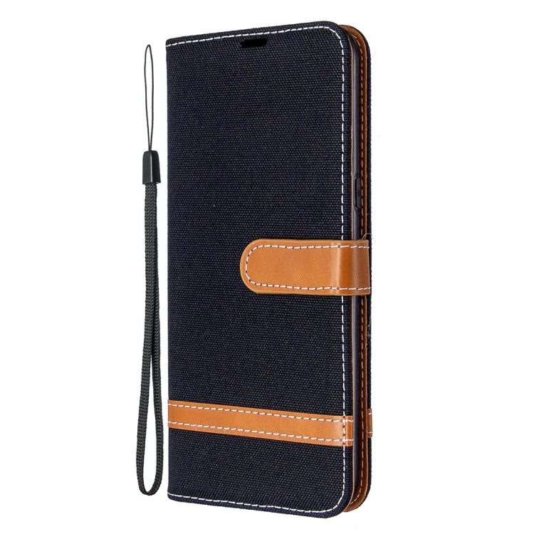 For LG K61 Denim Texture Horizontal Flip Leather Case with Holder & Card Slots & Wallet & Lanyard
