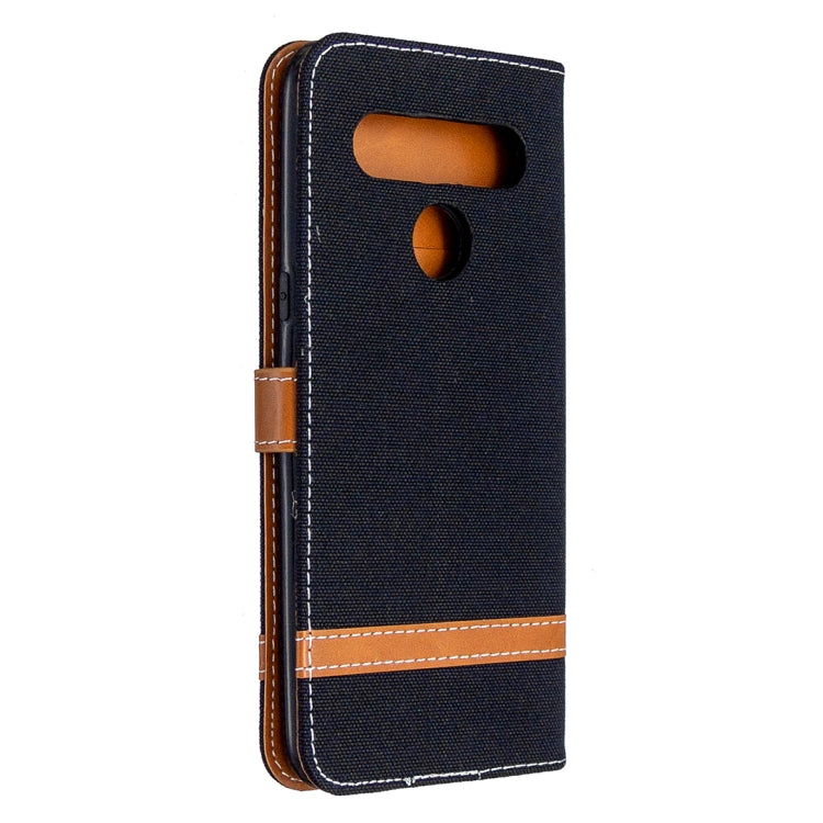 For LG K61 Denim Texture Horizontal Flip Leather Case with Holder & Card Slots & Wallet & Lanyard