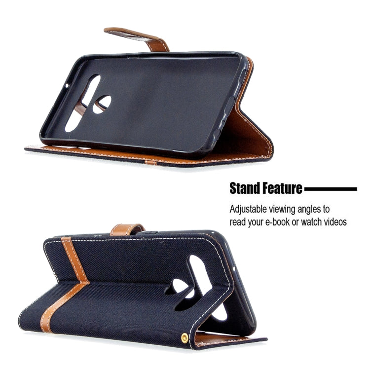 For LG K61 Denim Texture Horizontal Flip Leather Case with Holder & Card Slots & Wallet & Lanyard