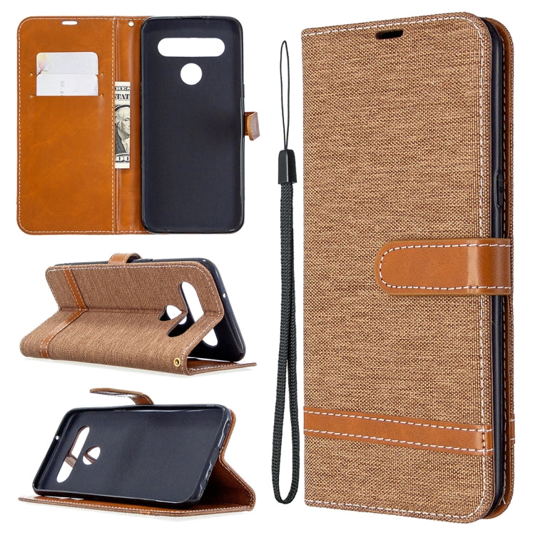 For LG K61 Denim Texture Horizontal Flip Leather Case with Holder & Card Slots & Wallet & Lanyard