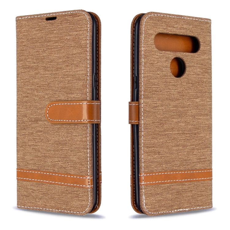 For LG K61 Denim Texture Horizontal Flip Leather Case with Holder & Card Slots & Wallet & Lanyard