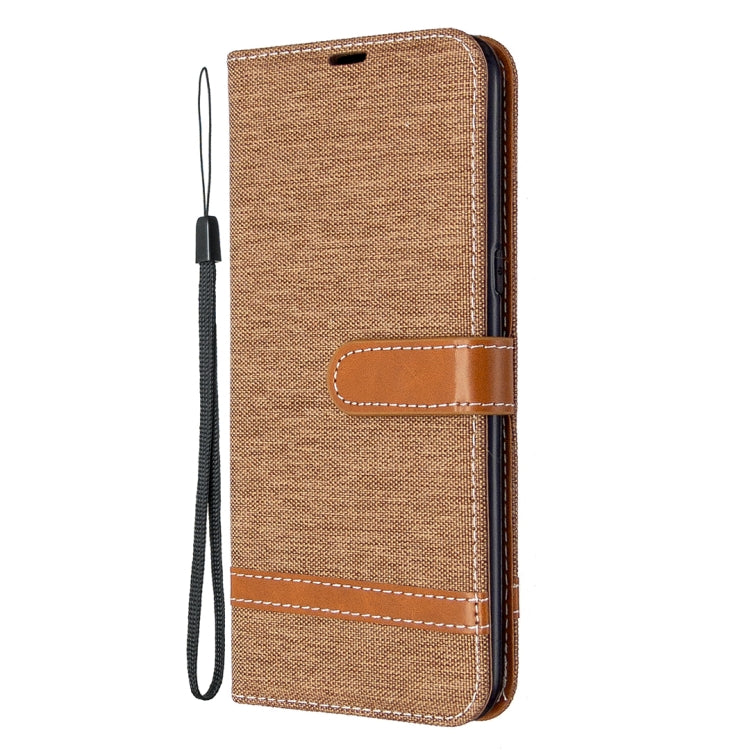 For LG K61 Denim Texture Horizontal Flip Leather Case with Holder & Card Slots & Wallet & Lanyard