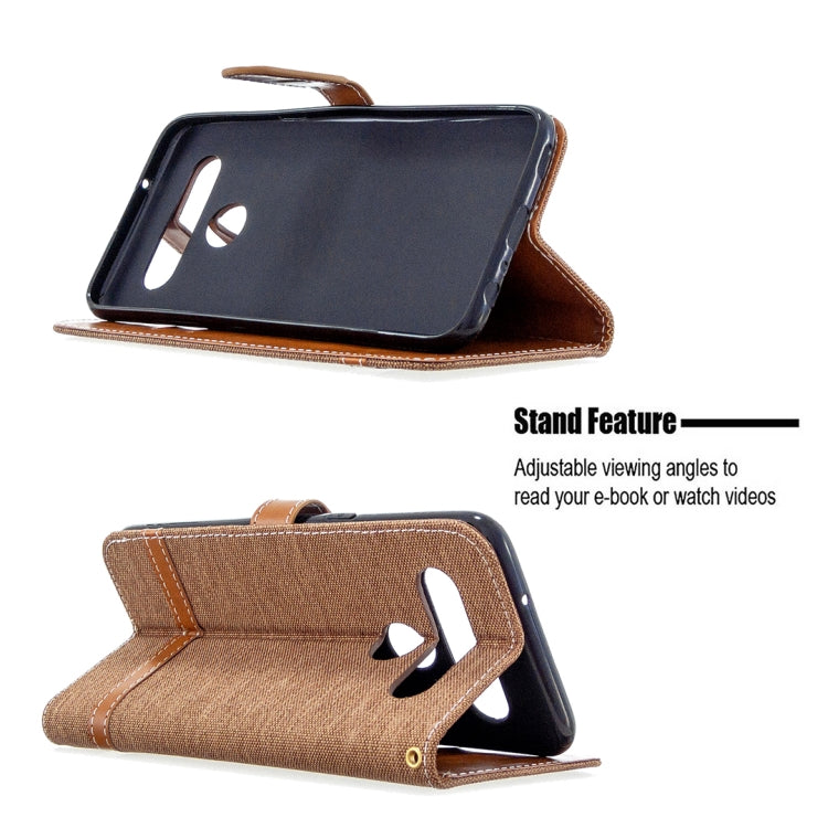 For LG K61 Denim Texture Horizontal Flip Leather Case with Holder & Card Slots & Wallet & Lanyard