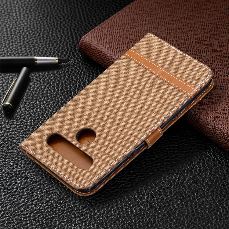For LG K61 Denim Texture Horizontal Flip Leather Case with Holder & Card Slots & Wallet & Lanyard
