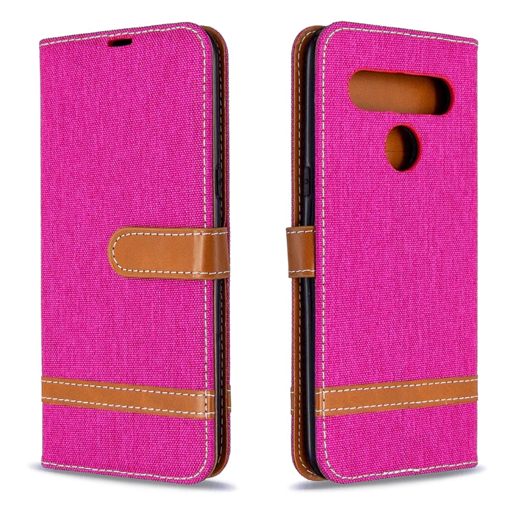 For LG K61 Denim Texture Horizontal Flip Leather Case with Holder & Card Slots & Wallet & Lanyard