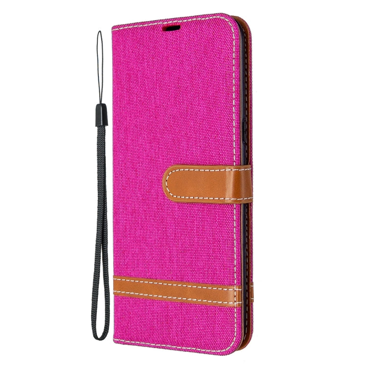 For LG K61 Denim Texture Horizontal Flip Leather Case with Holder & Card Slots & Wallet & Lanyard