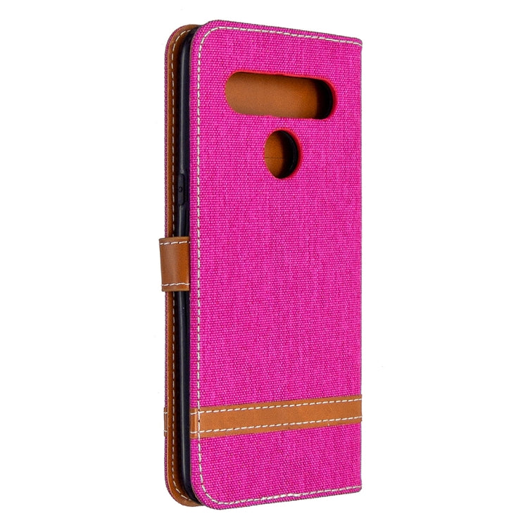 For LG K61 Denim Texture Horizontal Flip Leather Case with Holder & Card Slots & Wallet & Lanyard