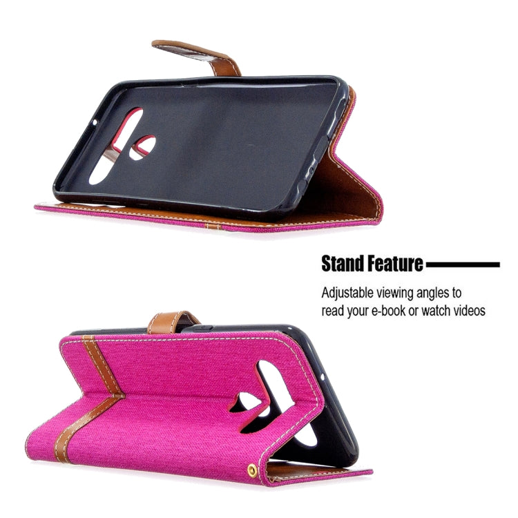 For LG K61 Denim Texture Horizontal Flip Leather Case with Holder & Card Slots & Wallet & Lanyard