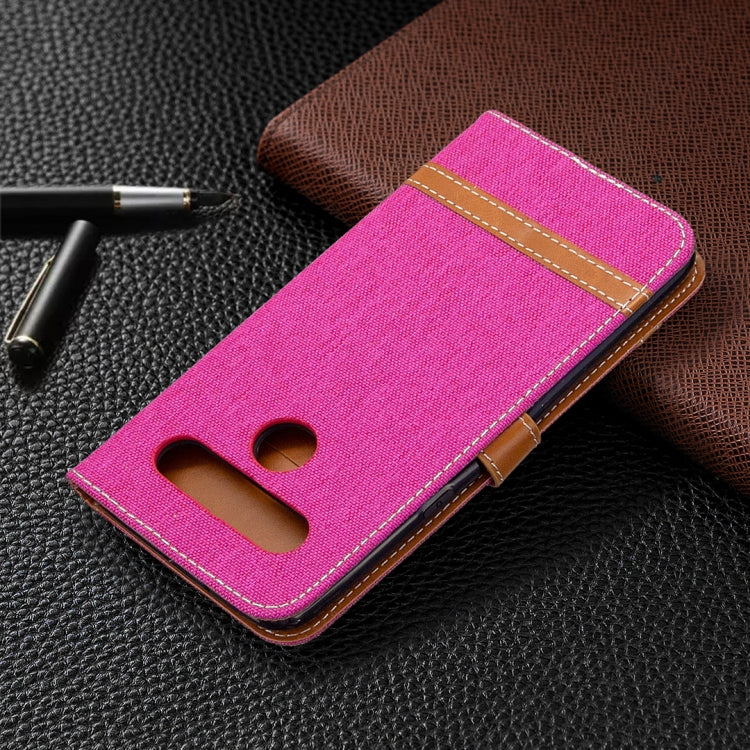 For LG K61 Denim Texture Horizontal Flip Leather Case with Holder & Card Slots & Wallet & Lanyard
