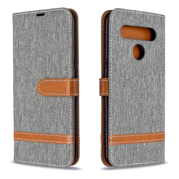 For LG K61 Denim Texture Horizontal Flip Leather Case with Holder & Card Slots & Wallet & Lanyard