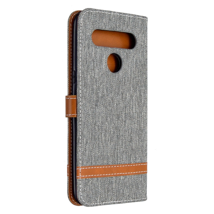 For LG K61 Denim Texture Horizontal Flip Leather Case with Holder & Card Slots & Wallet & Lanyard