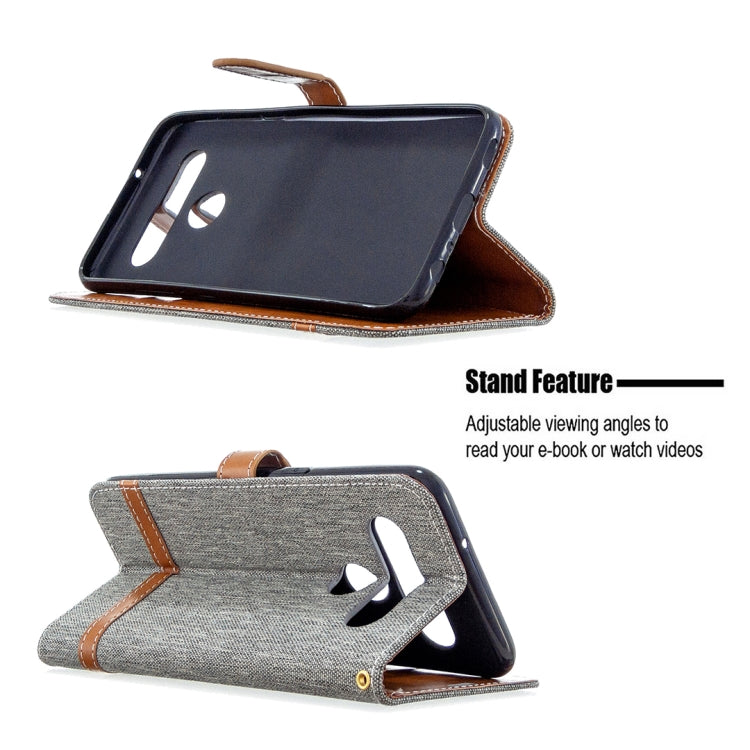 For LG K61 Denim Texture Horizontal Flip Leather Case with Holder & Card Slots & Wallet & Lanyard