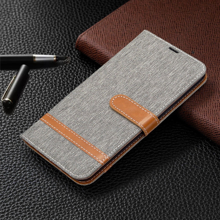 For LG K61 Denim Texture Horizontal Flip Leather Case with Holder & Card Slots & Wallet & Lanyard