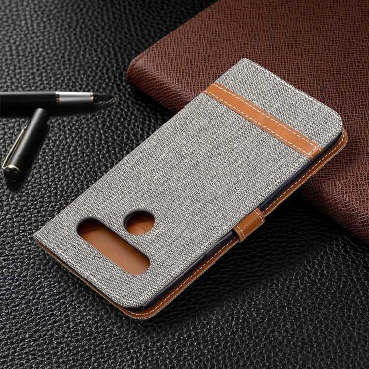For LG K61 Denim Texture Horizontal Flip Leather Case with Holder & Card Slots & Wallet & Lanyard