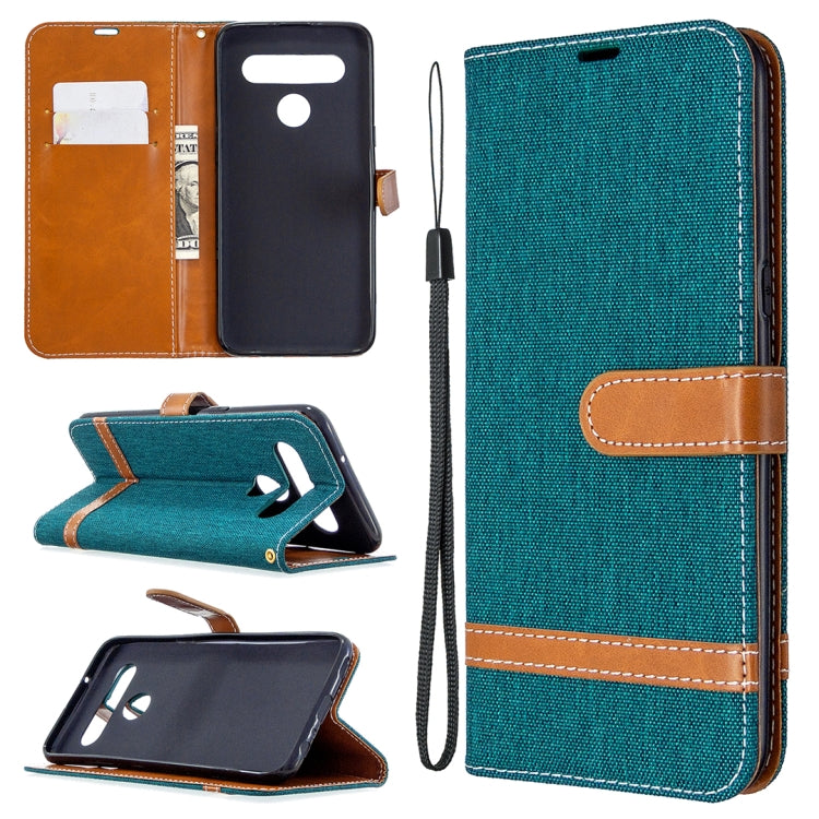 For LG K61 Denim Texture Horizontal Flip Leather Case with Holder & Card Slots & Wallet & Lanyard